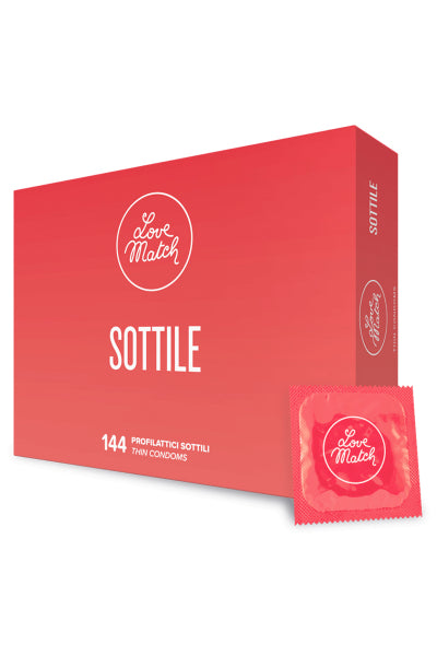 Boîte de 144 préservatifs fins Love Match