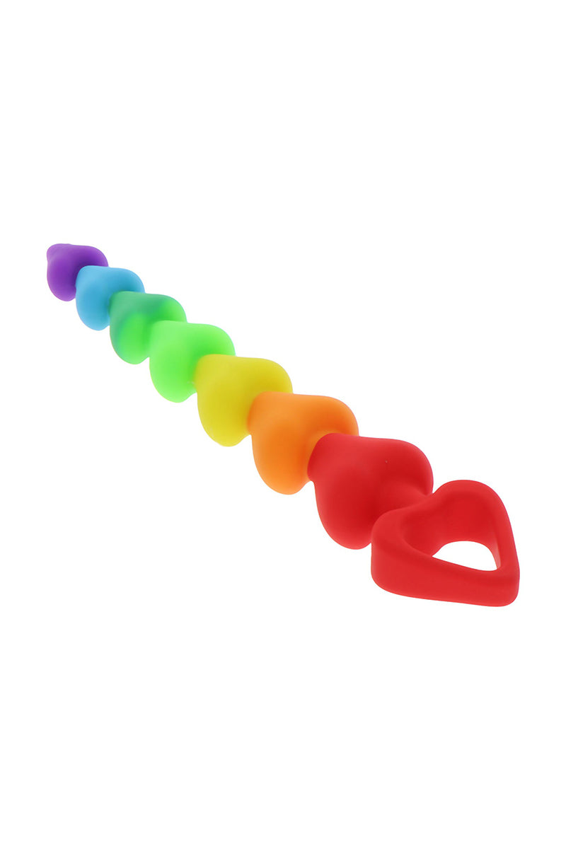 Stimulateur anal Rainbow Heart Beads - Toyjoy — vue 5