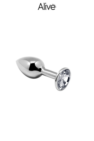 Plug métal bijou transparent S — Alive