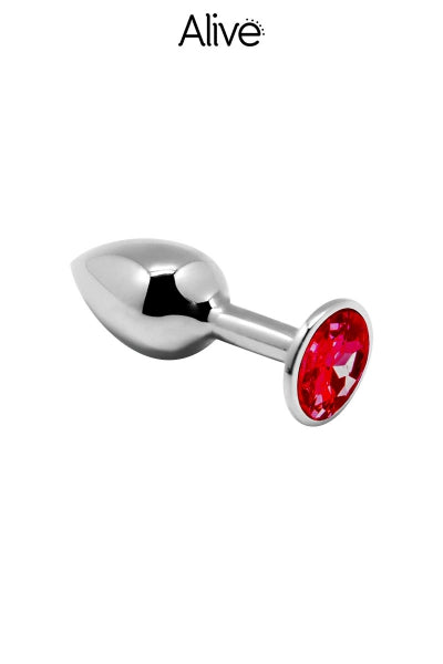 Plug métal bijou rouge M — Alive