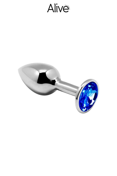 Plug métal bijou bleu M — Alive