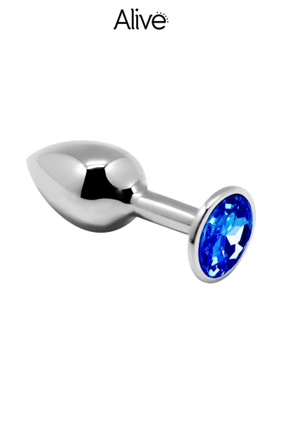 Plug métal bijou bleu L — Alive