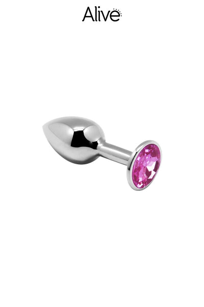 Plug métal bijou rose S — Alive