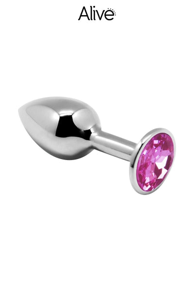 Plug métal bijou rose L — Alive