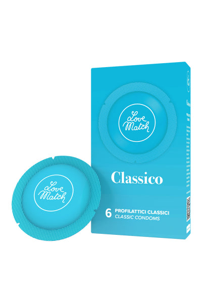 Boîte de 6 préservatifs classiques Love Match