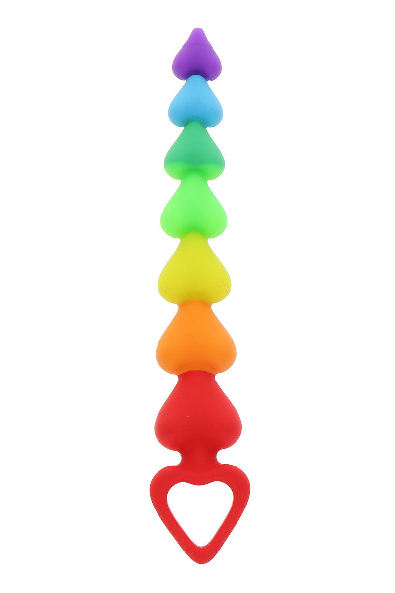 Stimulateur anal Rainbow Heart Beads - Toyjoy — Toy Joy