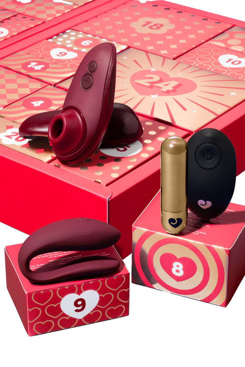 Calendrier de l'Avent érotique 2026 Couples – Womanizer Liberty, We-Vibe Sync Lite et bullet télécommandé