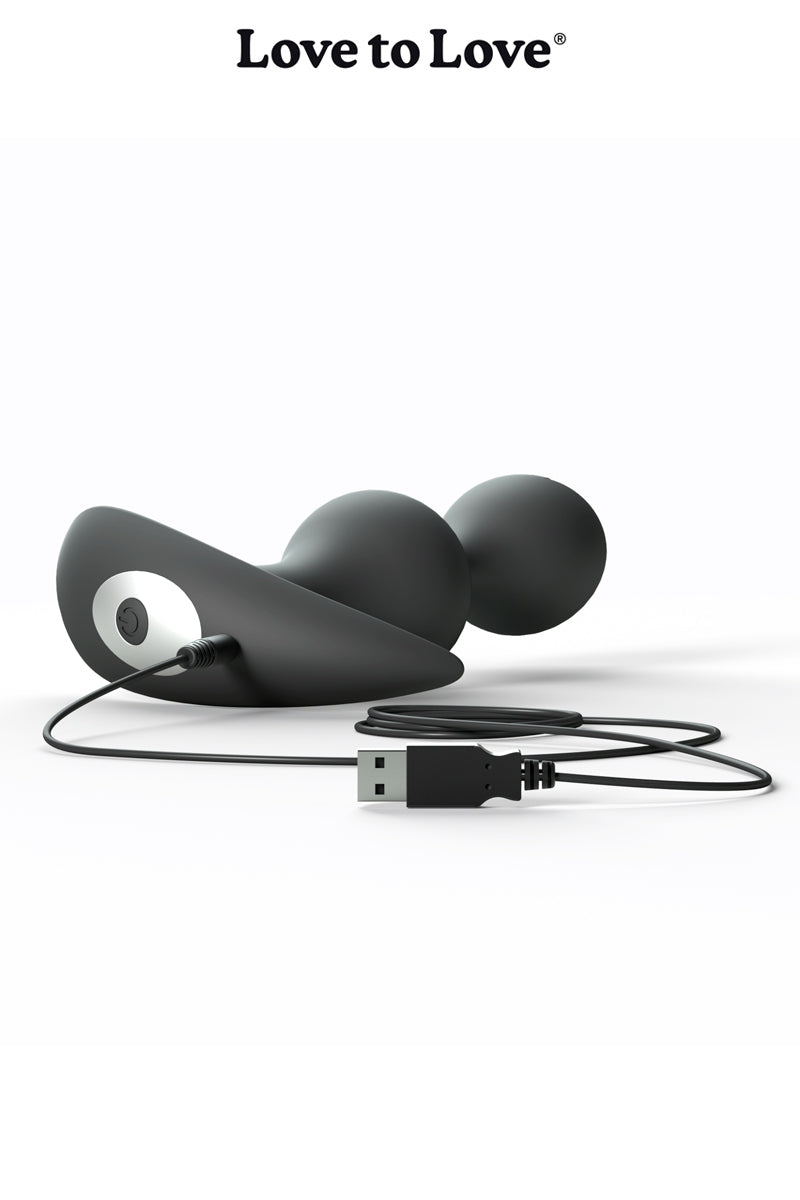 Plug anal vibrant Twinny Bud noir — vue 5