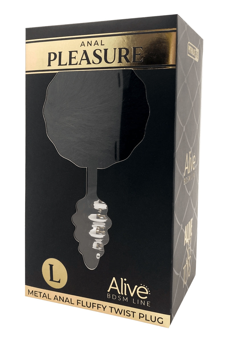 Plug métal Fluffy Twist L noir, Alive, vue 2