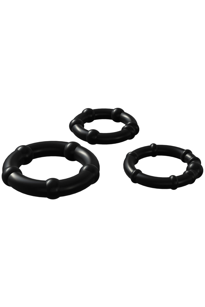 Set 3 Cockrings noir Babooom - Wooomy — vue 2