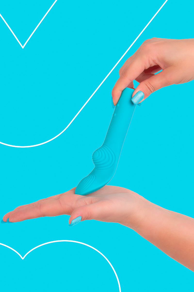 Vibromasseur LunaCharm bleu, FairyGasm, vue 3