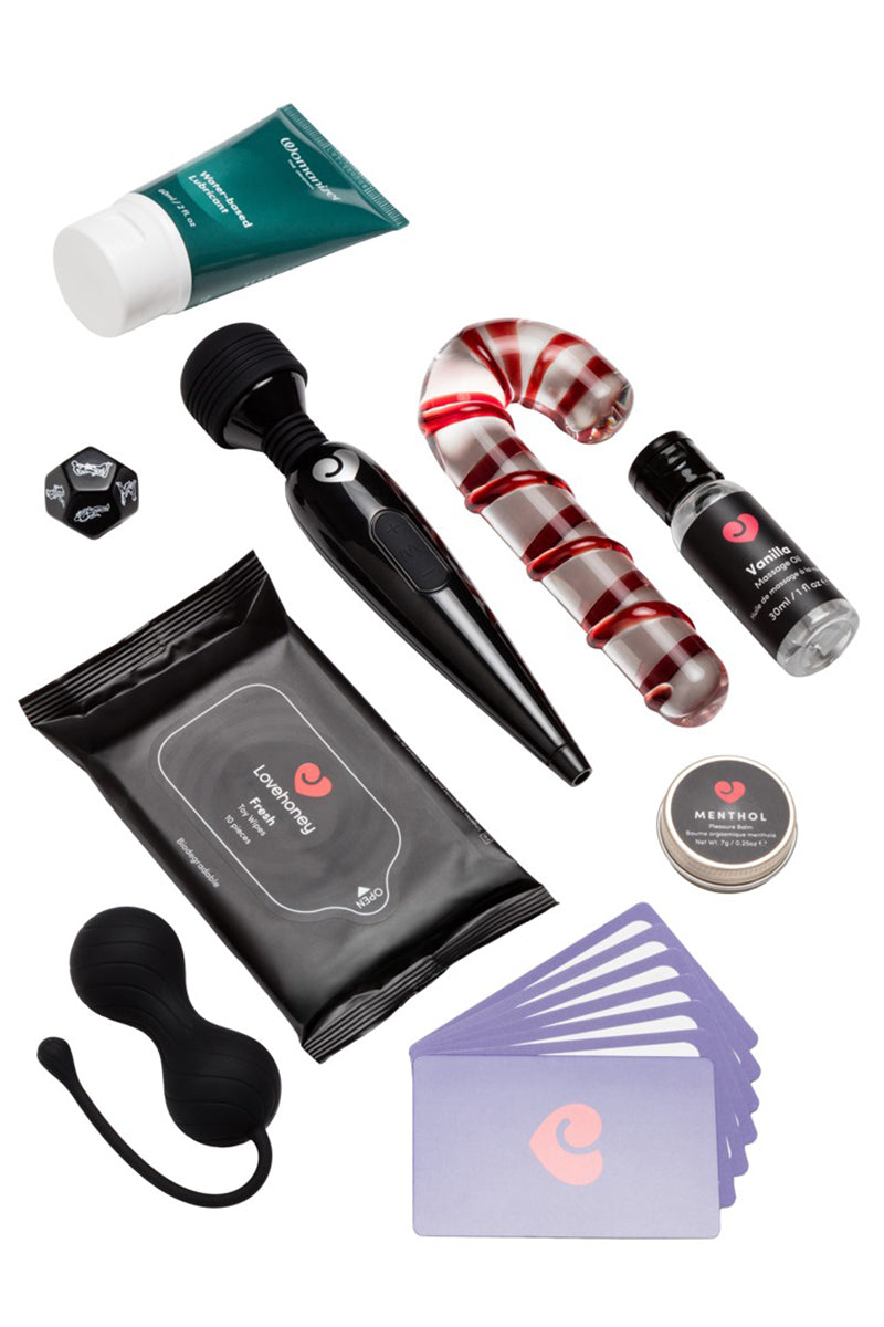 Calendrier de l'Avent Luxury – wand, gode en verre sucre d'orge, boules de geisha, lubrifiant et jeux