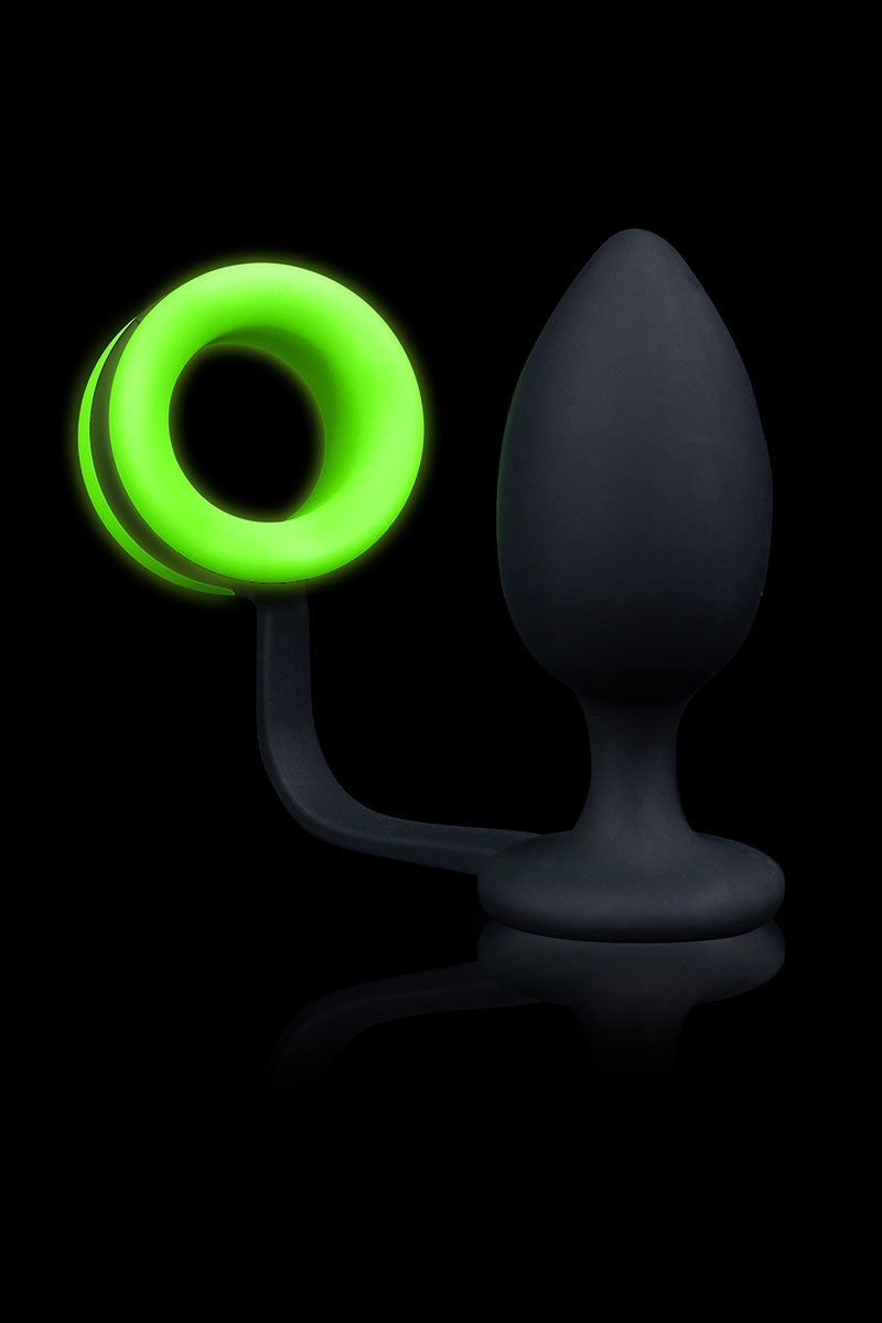 Plug avec cockring phosphorescent - Ouch — vue 2