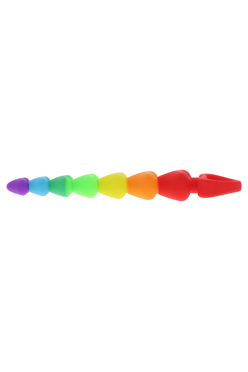Stimulateur anal Rainbow Heart Beads - Toyjoy — vue 2