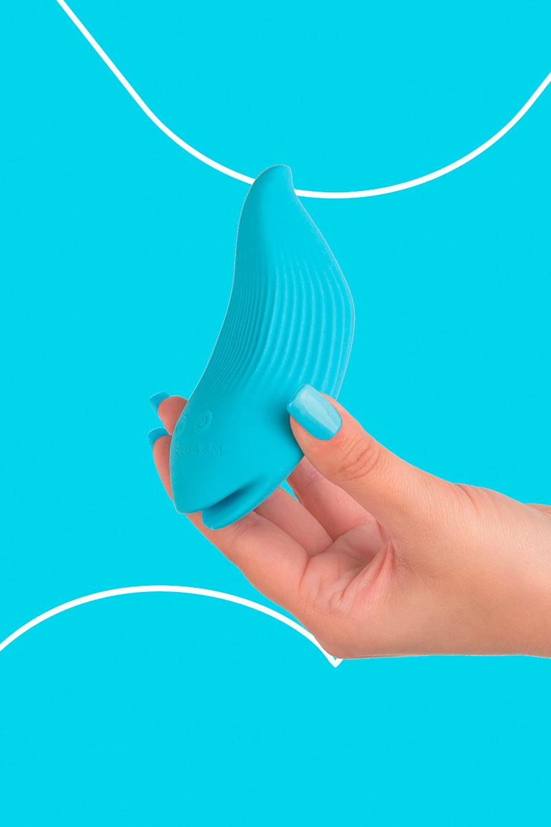 Mini vibromasseur DelightfulWave bleu, FairyGasm, vue 3