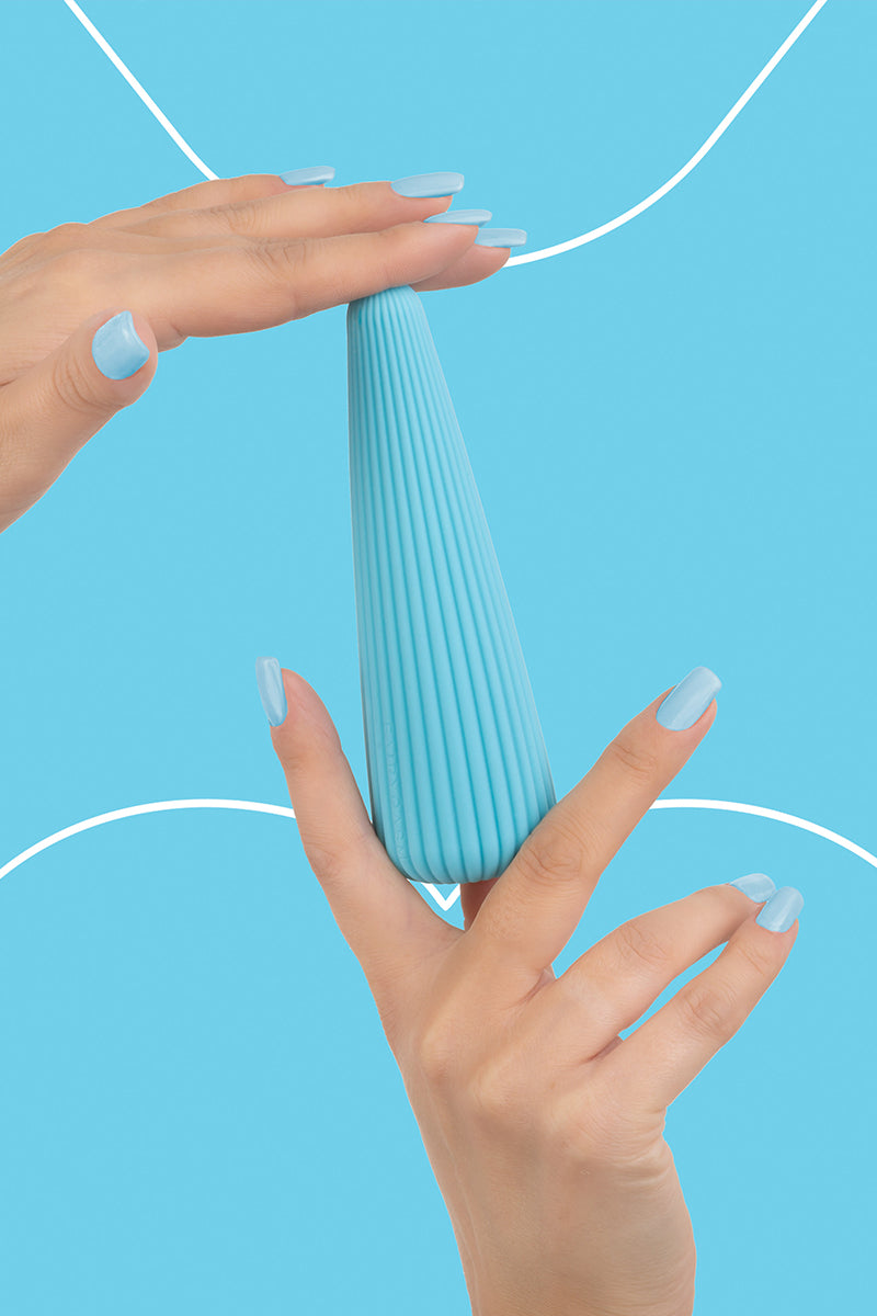 Vibromasseur IcyCone bleu, FairyGasm, vue 3