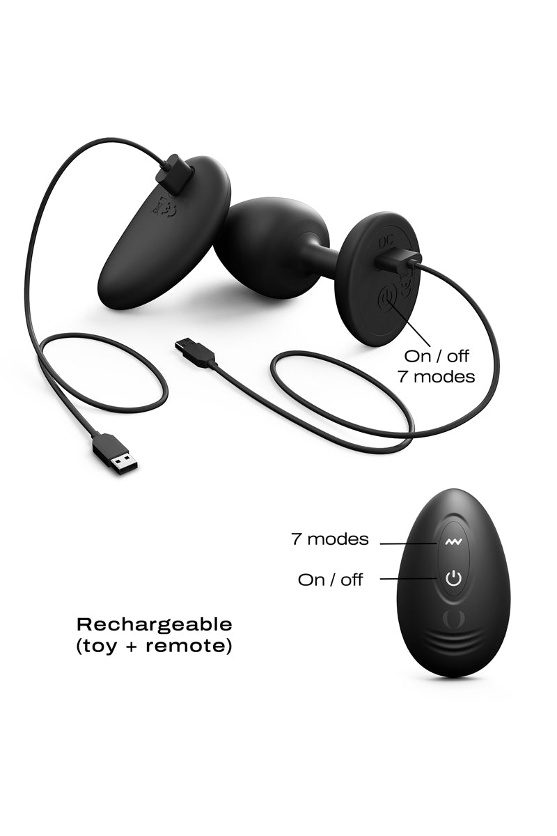 Plug anal vibrant télécommandé Geisha Plug Infinite M - Dorcel — vue 2