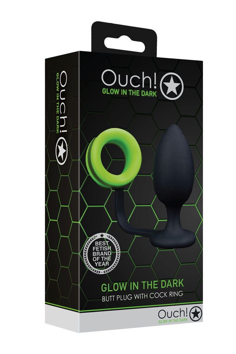 Plug avec cockring phosphorescent - Ouch — vue 3