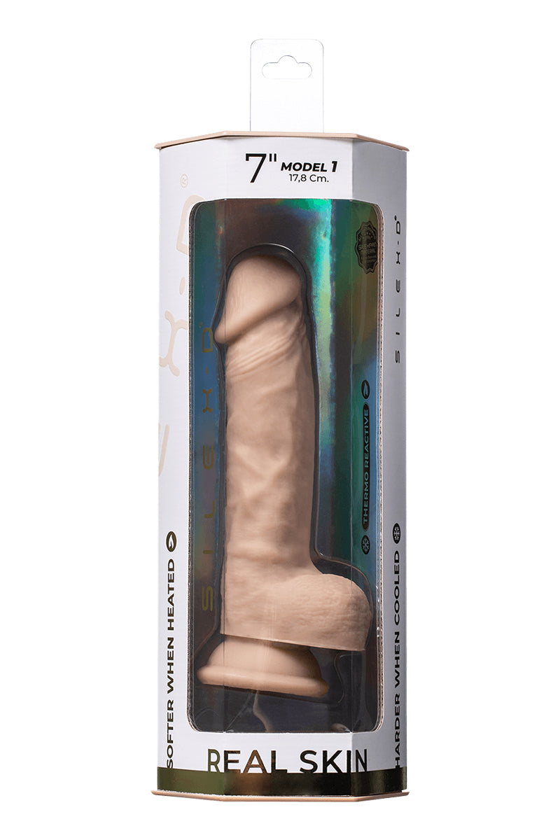 Gode Real Skin Model 1 flesh 17,8 cm - SilexD — vue 3