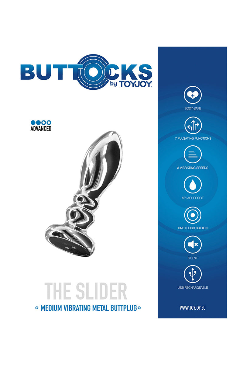 Plug vibrant en métal The Slider M  — vue 4