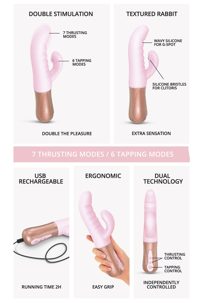 Vibro Rabbit Sassy Bunny rose - Love to Love — vue 4