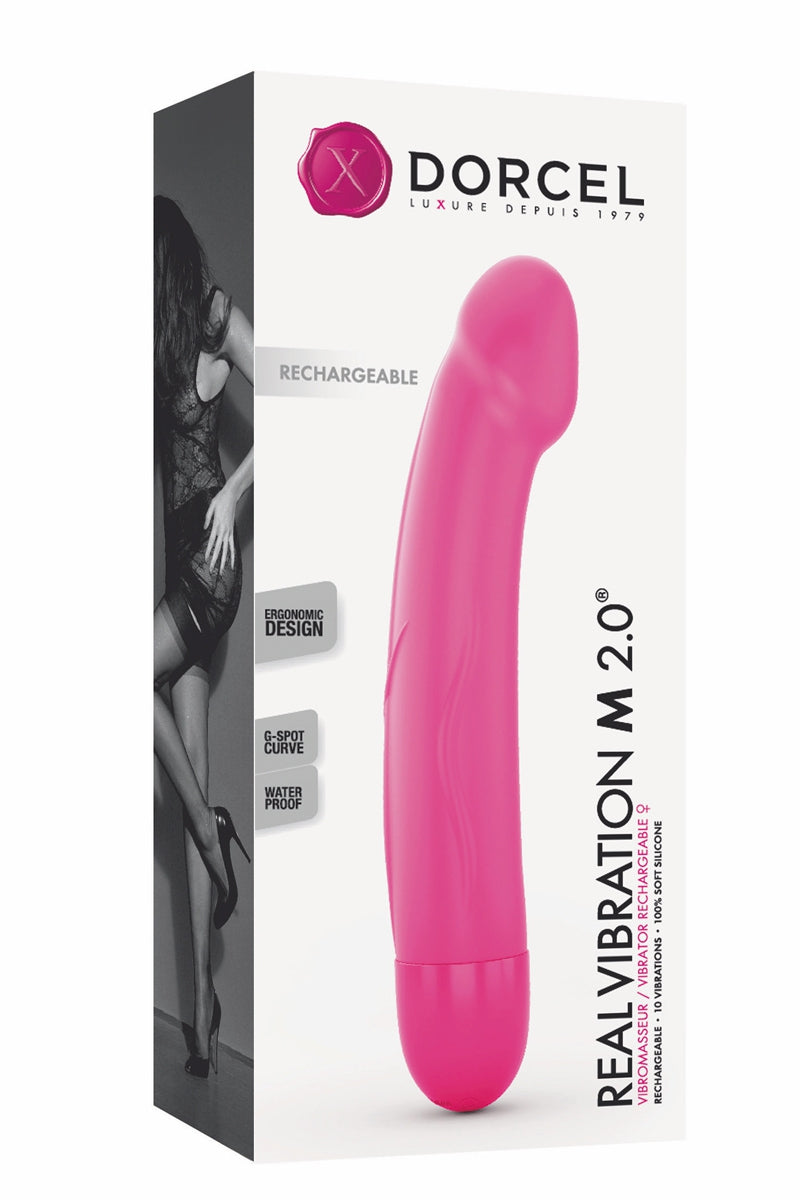 Vibro rechargeable Real Vibration rose M 2.0 - Dorcel — vue 3