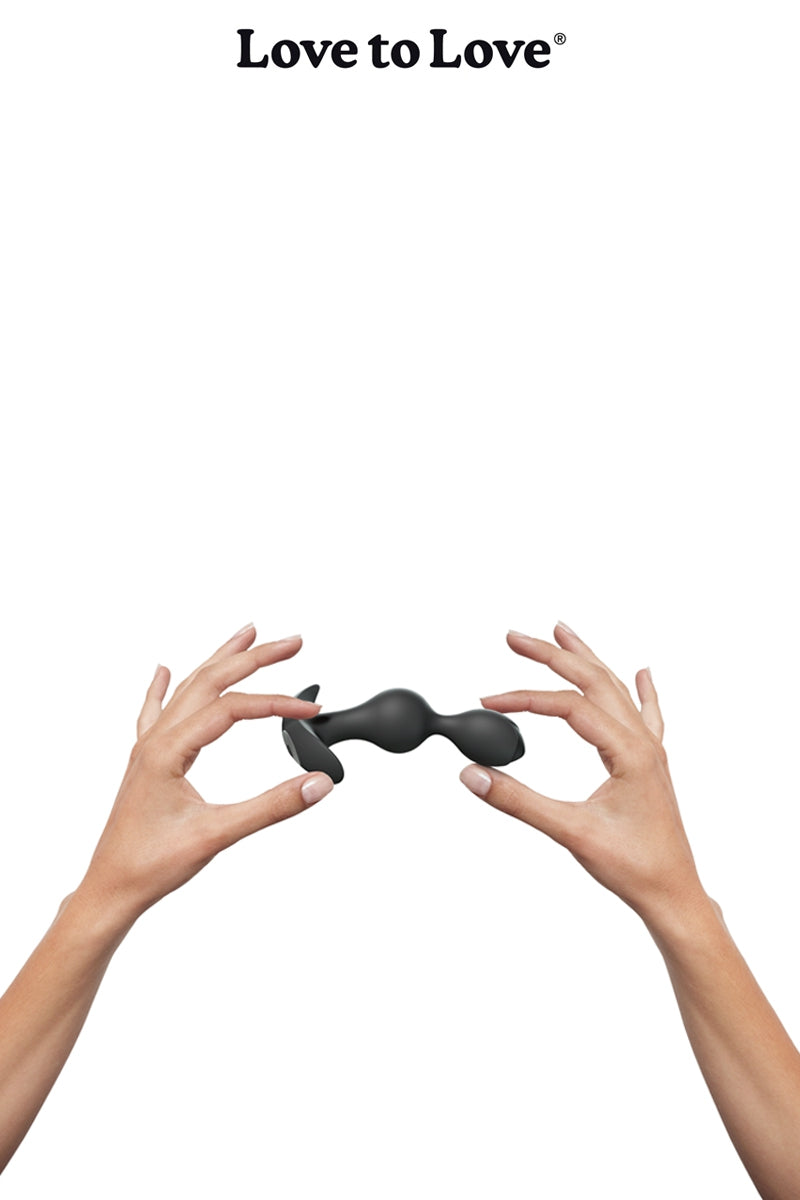 Plug anal vibrant Twinny Bud noir — vue 3