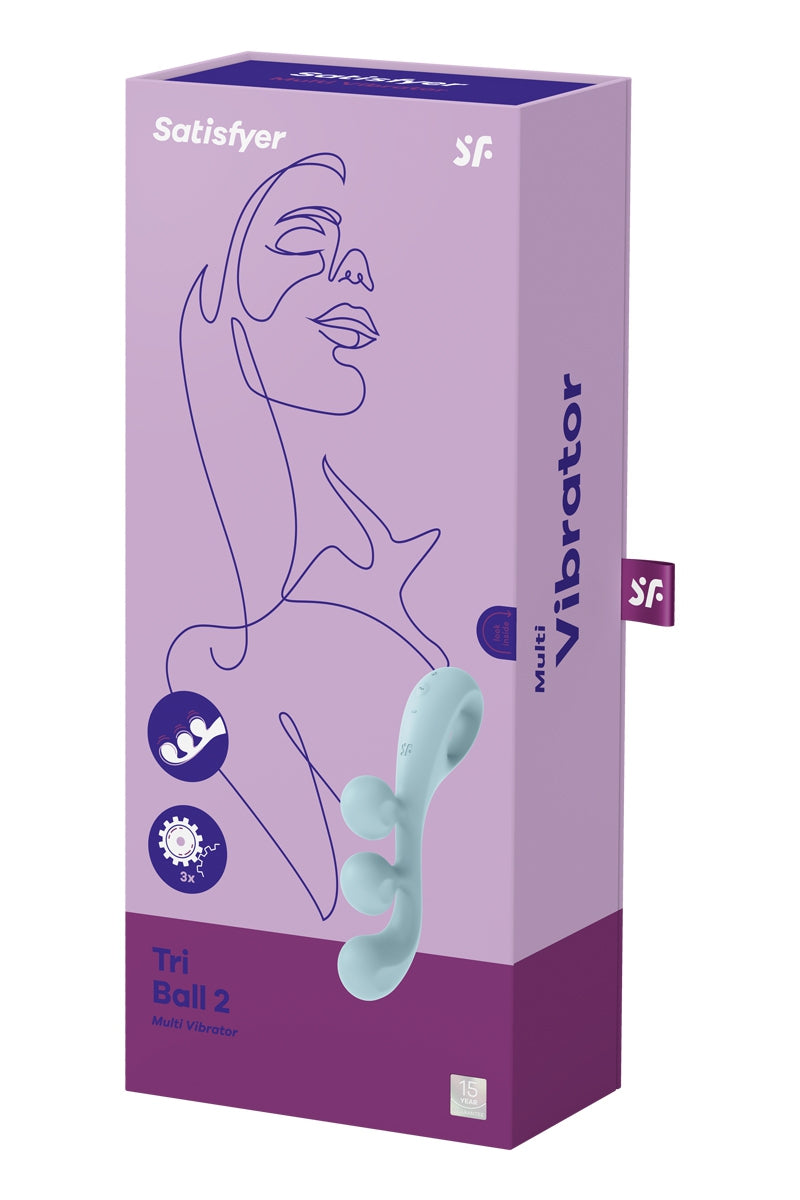 Multi-vibromasseur Tri Ball 2 bleu - Satisfyer — vue 3