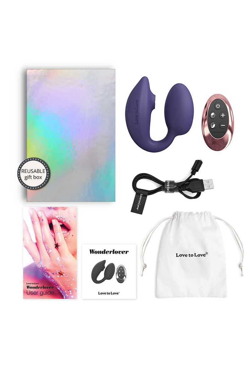 Double stimulateur Wonderlover violet - Love to Love — vue 3