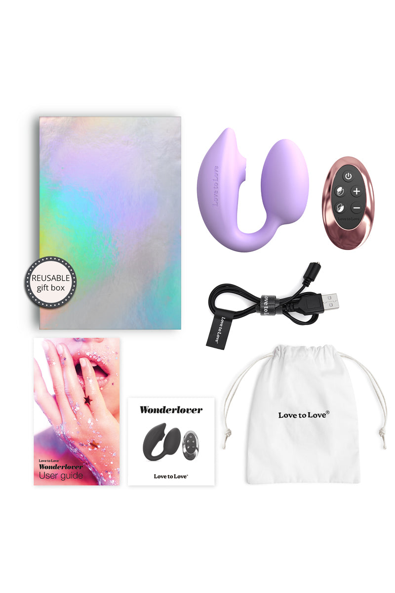 Double stimulateur Wonderlover mauve - Love to Love — vue 3