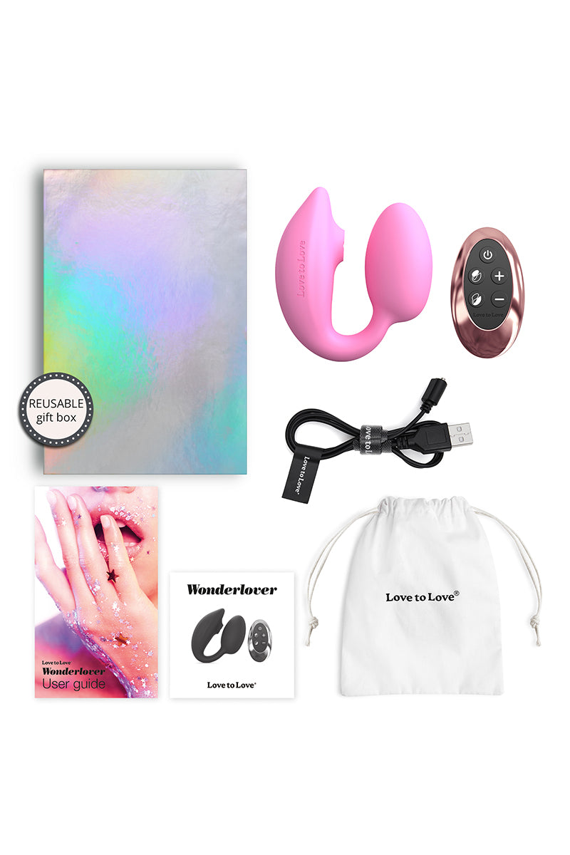 Double stimulateur Wonderlover rose - Love to Love — vue 3